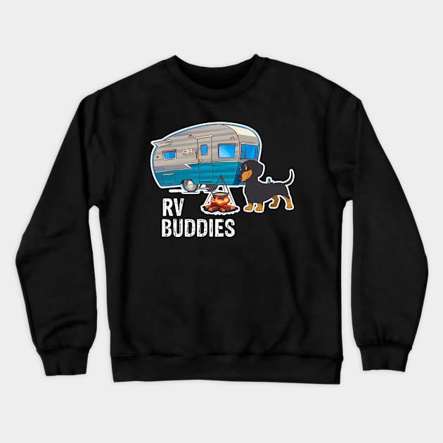 Dachshunds Dog Rv Buddies Pet Lovers Funny Camping Camper Crewneck Sweatshirt by franzaled